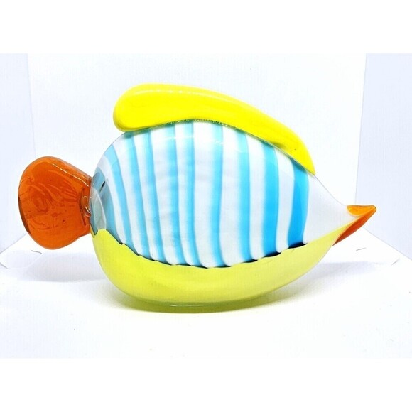Other - Vintage Hand Blown Multicolor Fish Paperweight